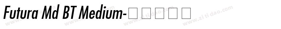 Futura Md BT Medium字体转换